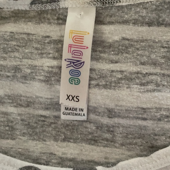 Gray/White LuLaRoe Top - Picture 3 of 5